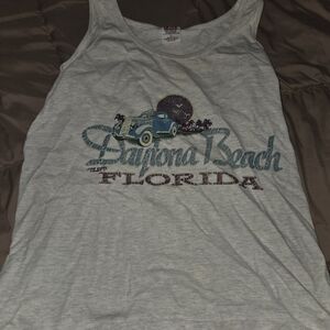 Daytona Beach Graphic Tank Top - Gray